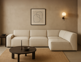 Scott Right Facing 4-Piece Sectional Sofa, White Castle